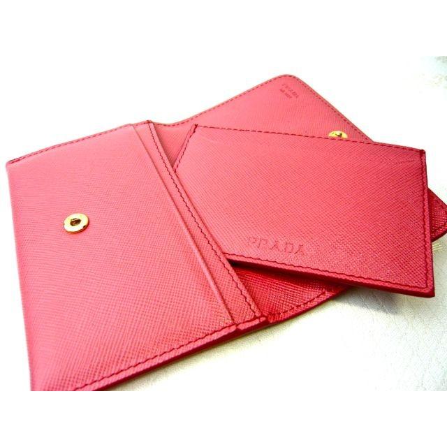 PRADA プラダ 財布 日本未発売 ピンク サフィアーノ メタル