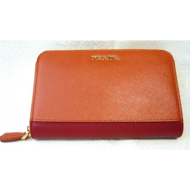 PRADA プラダ ラウンドジップ レザー 長財布 オレンジ 楽天市場】【財布】PRADA プラダ SAFFIANO METAL ラウンド