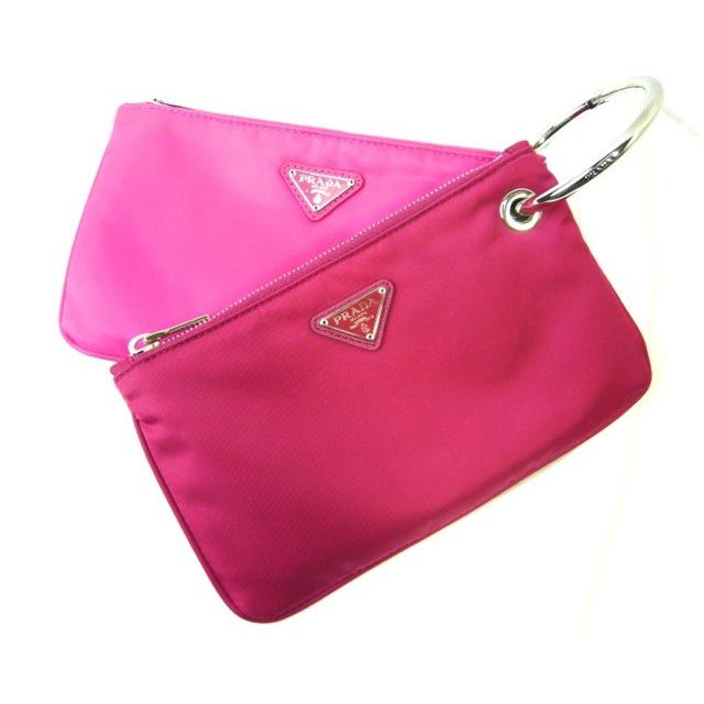 PRADA プラダ ポーチ 日本未発売 1N1859 リング付き ダブルポーチ 