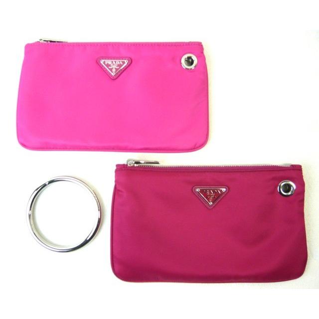 PRADA プラダ ポーチ 日本未発売 1N1859 リング付き ダブルポーチ 