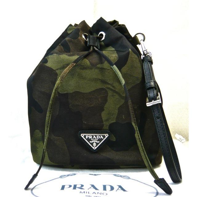 プラダ 巾着 ポーチ 日本未発売 PRADA 1N1863 迷彩柄 TESSUTO CAMOUFL