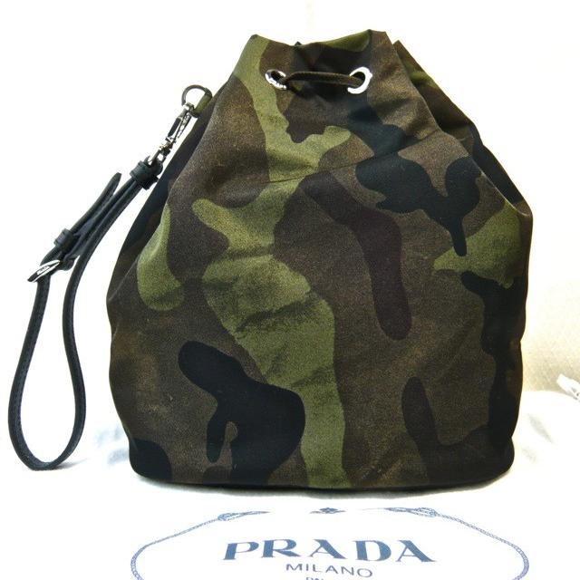 PRADA（プラダ） 巾着 ポーチ 日本未発売 1N1863 迷彩柄 TESSUTO
