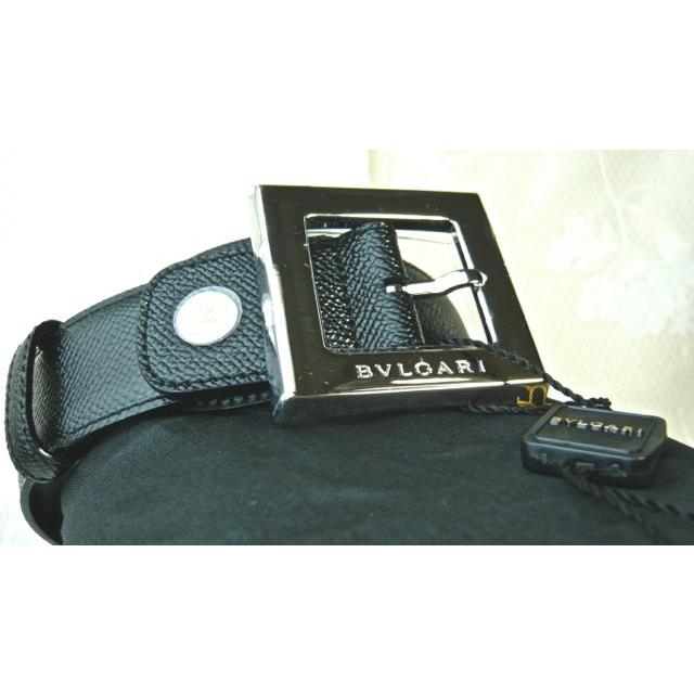 希少✨BVLGARI ブルガリ　スクエア　ベルト　レザー　レディース　ブラック BVLGARI ブルガリ レディース ベルト レザー ブラック 黒 20228