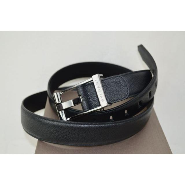 ⭐️美品⭐️ BVLGARI ブラックレザーベルト BVLGARI ブルガリ ベルト ブラック 黒 メンズ グレインカーフ