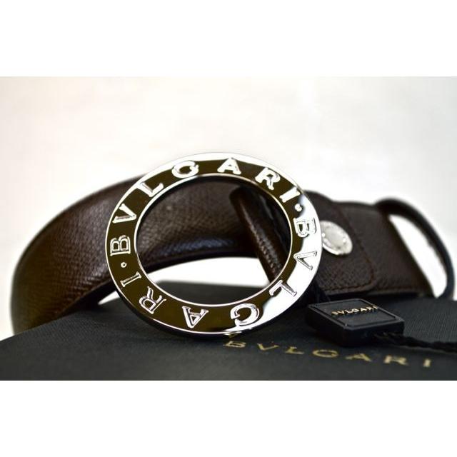 BVLGARI ブルガリ ベルト ラウンド ダークブラウン 284762 GRAIN
