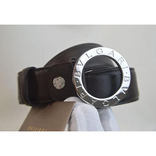 BVLGARI ブルガリ ベルト ラウンド ダークブラウン 284762 GRAIN