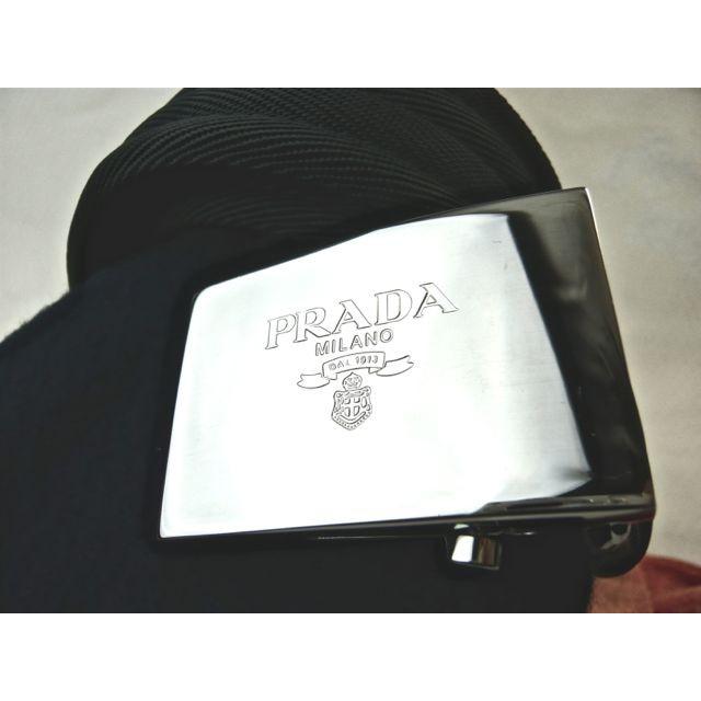値下げ【新品イタリア直営店購入】PRADA プラダ 黒 ベルト ブラック PRADA プラダ ベルト 日本未発売 2CN003 アジャスタブル