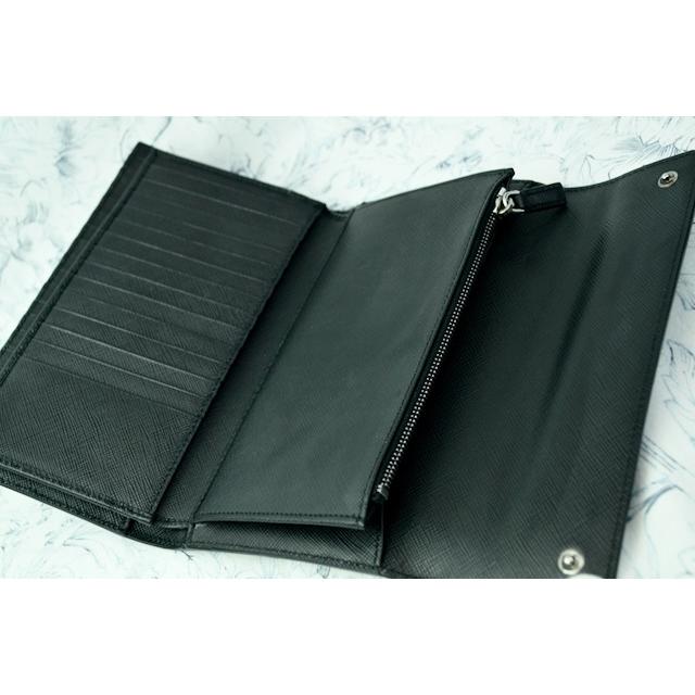 プラダ 長財布 日本未発売 PRADA 2MD434 ドキュメントホルダー SAFFIANO CALF LEATHER ミニバッグ 男女兼用 NERO 黒の画像
