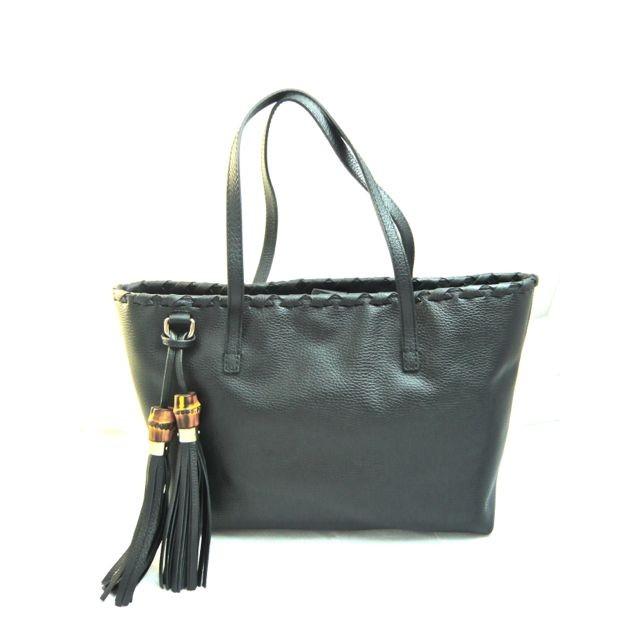 GUCCI 【日本未発売】グッチ バンブー BAMBOO レザータッセル チャーム 