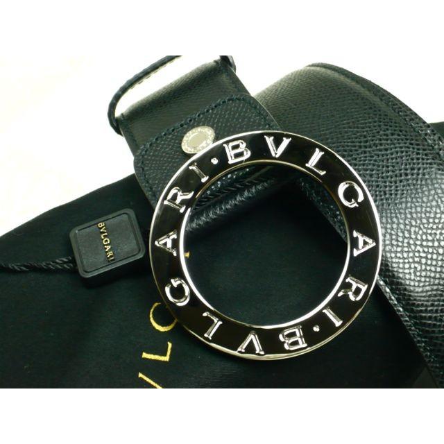 美品 BULGARI ブルガリ ブラック レザー ベルト Bvlgari Pre-Owned 2000-2025 ブルガリ ブルガリ レザーベルト
