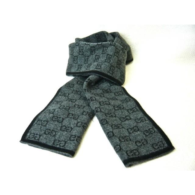GUCCI グッチ マフラー 日本未発売 387575 カシミア100% GGジャ