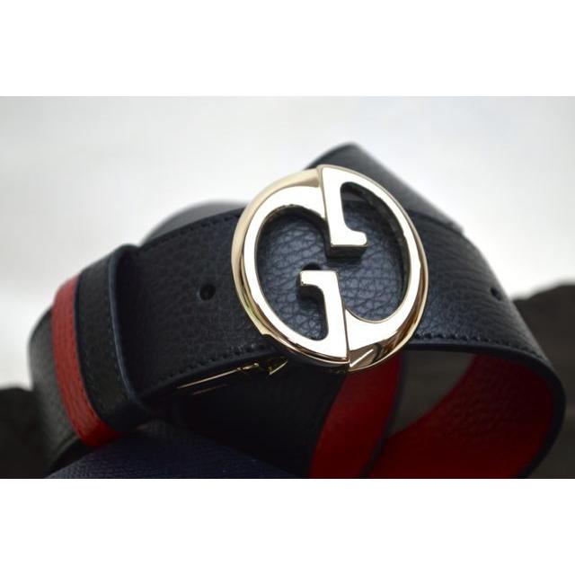 Gucci 黒 レザーベルト 450000 CAO2G ダブルG グッチ ベルト 日本未発売 GUCCI 450000CAO2G リバーシブル