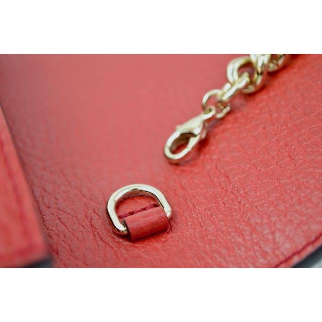 グッチ 長財布 GUCCI 466506 GG CHARM レザー チェーンウォレット バッグ DOLLAR WALLET CALF LEATHER ROSSO  赤｜essenceofstyle｜08