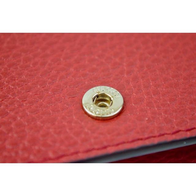 グッチ 長財布 GUCCI 466506 GG CHARM レザー チェーンウォレット バッグ DOLLAR WALLET CALF LEATHER ROSSO  赤｜essenceofstyle｜09