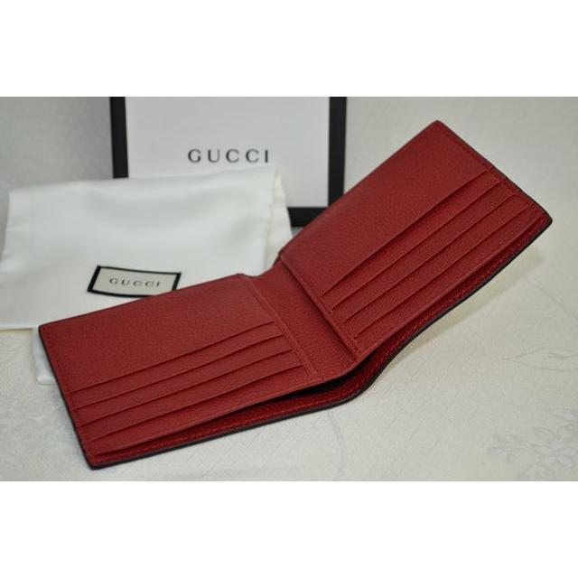 グッチ 財布 GUCCI 496309 GG VINTAGE プリント WEB インターロッキングG クルーズコレクション ２つ折り 男女兼用  ROSSO 赤