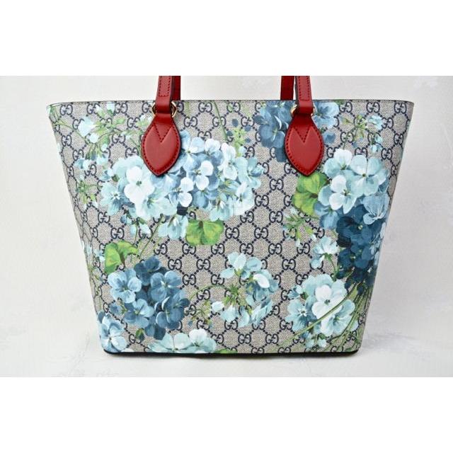 GUCCI 花柄キャンバスエコバッグ グッチ100周年限定 GG柄 グリーン/アイボリー レディース