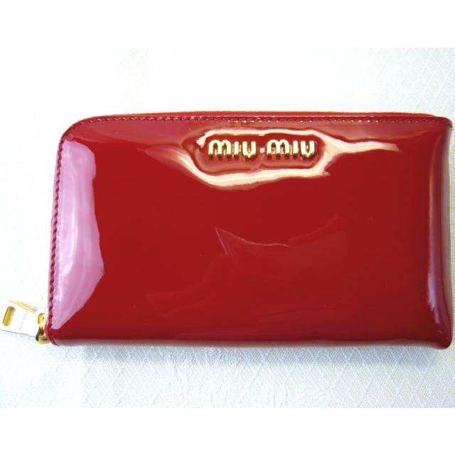 miu ミュウミュウ 財布 日本未発売 MIU 5ARE99 エナメル L字 miu ミュウミュウ 財布 日本未発売 MIU 5ARE99 エナメル L字