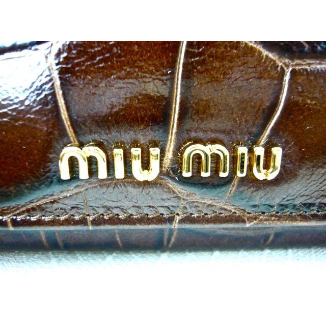 Miu Miu レザーキーケース 色コニャック(キャメル) 新品未使用 miu ミュウミュウ MIUMIU キーケース レザー ピンクベージュ
