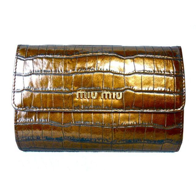 miu miu（ミュウミュウ） 財布 日本未発売 クロコダイル型押し 3