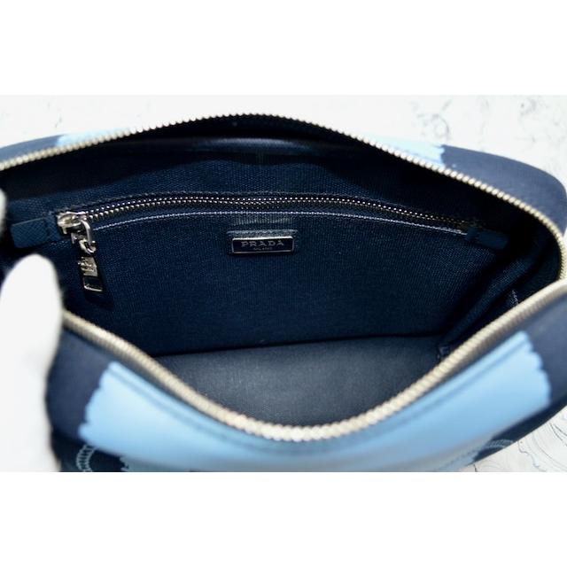 PRADA プラダ ポーチ 日本未発売 9Y1HKL BIG ROPE LOGO コットン PRADA プラダ ポーチ 日本未発売 9Y1HKL BIG ROPE LOGO コットン