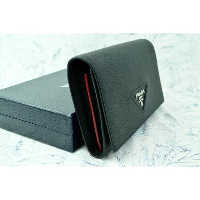 プラダ バッグ 日本未発売 PRADA 9Y1O50 PELLETTERIA グレイン カーフレザー ポーチ 男女兼用 NERO RUSSO 黒の画像
