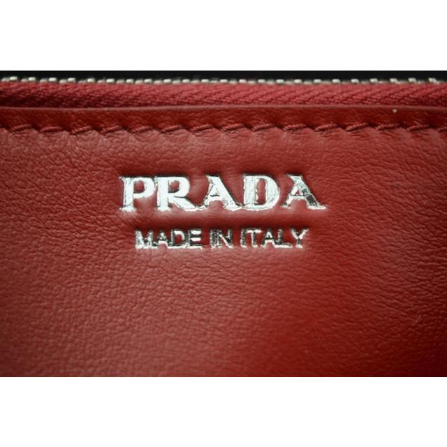 プラダ バッグ 日本未発売 PRADA 9Y1O50 PELLETTERIA グレイン カーフレザー ポーチ 男女兼用 NERO RUSSO 黒の画像