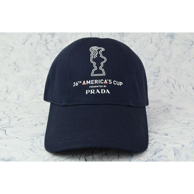 プラダ 帽子 PRADA 日本未発売 AUH002 アメリカズカップ プラダチームキャップ 36th AMERICA'S CUP PRADA TEAM  男女兼用 CAP 綿100％ BLEU紺 : auh002 : エッセンスオブスタイル - 通販 - Yahoo!ショッピング