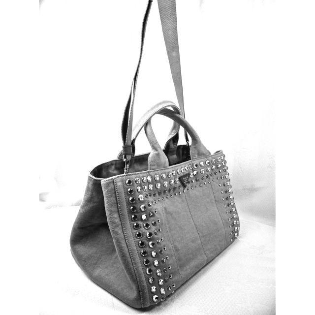 PRADA デニム2wayトートバッグ nube PRADA デニム2wayトートバッグ nube