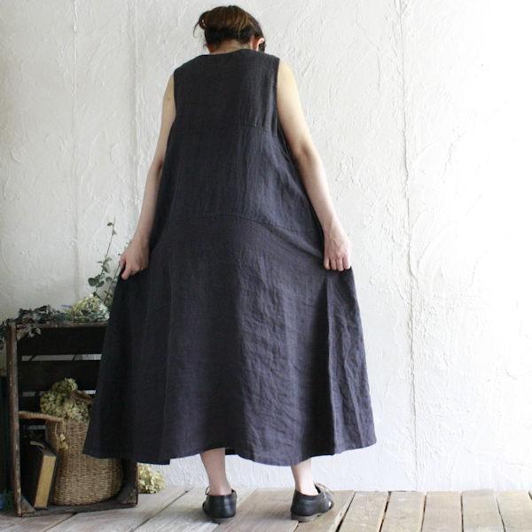 A Koloni コロニー リネン切り替えスリーブレスワンピース Koloni ナチュラル雑貨エッセンス 通販 Yahoo ショッピング