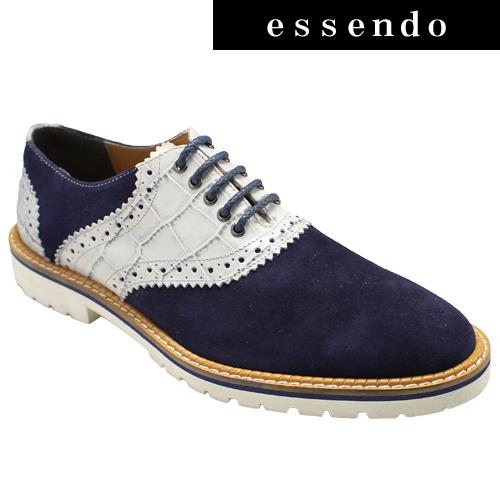 カジュアルシューズモデロ 人気のクロコ型押しカジュアルサドルシューズ Dm5056 ネイビーコンビ Modello メンズ 靴 Dm5056 Navc Essendo 通販 Yahoo ショッピング