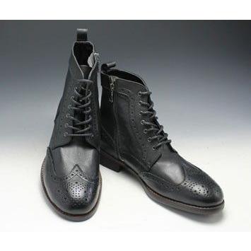 高知インター店 Ebサイズ ウイングチップ 378h ナカノ カジュアルブーツ ヒロミチ ブラック 4e 靴 湯もみレザー メンズ ワークブーツ カラー ブラック Hassoncaterers Com