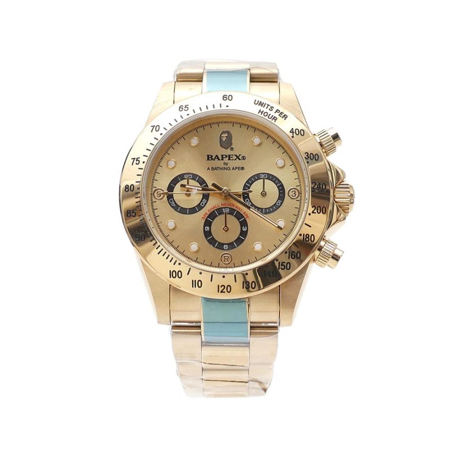 A BATHING APE (エイプ) TYPE 3 BAPEX (腕時計) GOLD 1D20-182