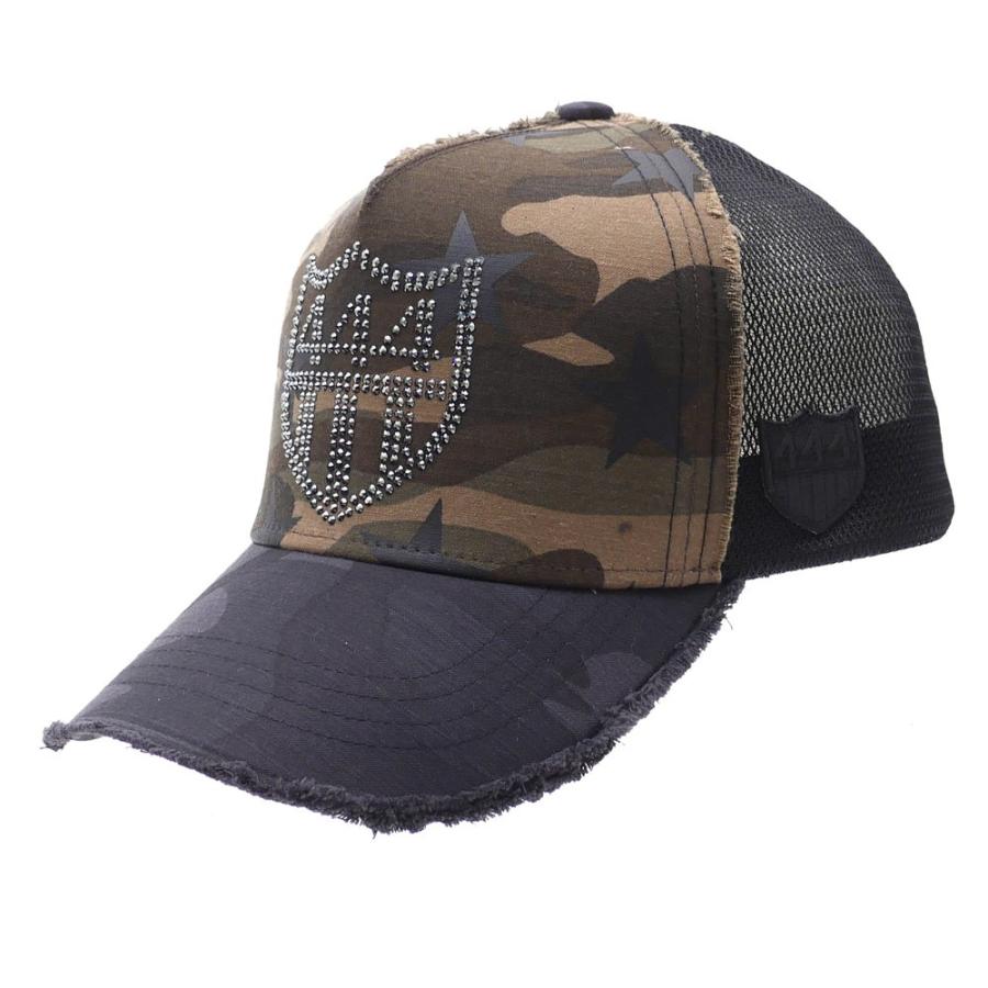 YOSHINORI KOTAKE(ヨシノリコタケ)  SWAROVSKI 444 LOGO STAR CAMO MESH CAP (キャップ)  GREEN 251-001119-015x【新品】(ヘッドウェア)｜essense｜03