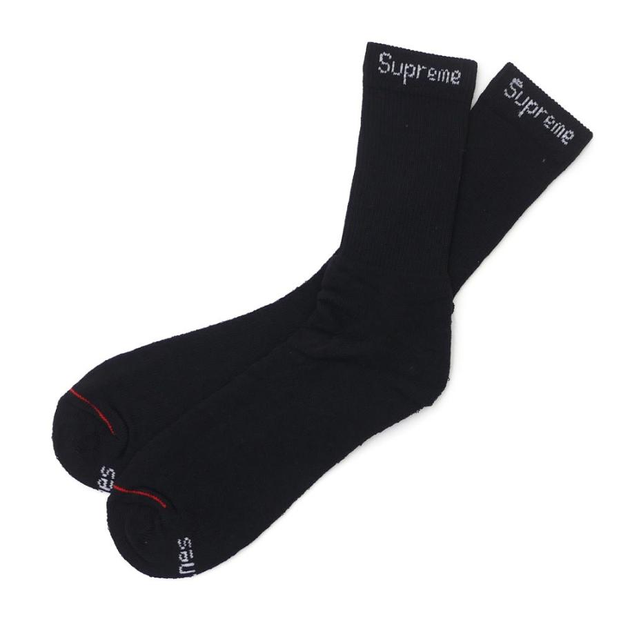 シュプリーム SUPREME Hanes Crew Socks (1足/単品/バラ売り) BLACK 290003826911+【新品