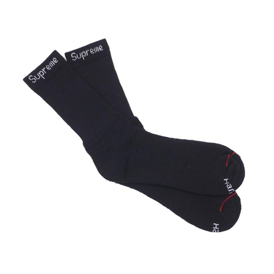 シュプリーム SUPREME Hanes Crew Socks (1足/単品/バラ売り)  BLACK 290-003826-911+【新品】 (グッズ)｜essense｜03