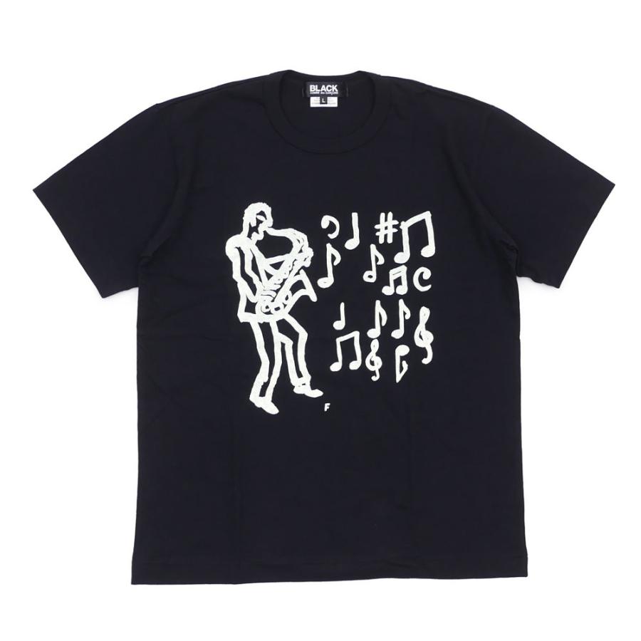 BLACK COMME des GARCONS(ブラック コムデギャルソン)  SAX MAN TEE (Tシャツ)  BLACK 200-007367-051x【新品】(半袖Tシャツ)｜essense｜02