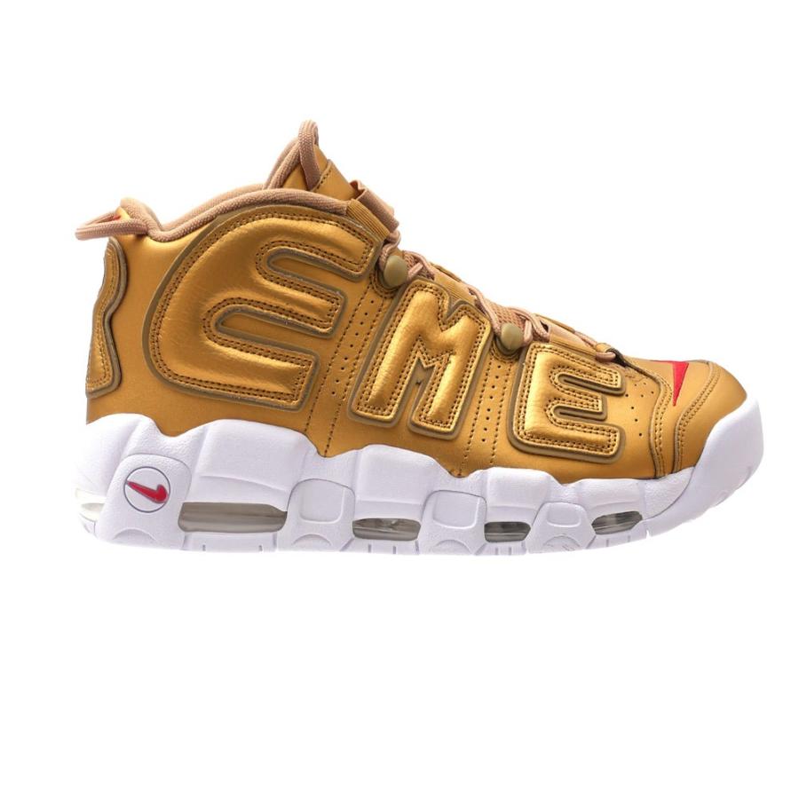 NIKE(ナイキ) x シュプリーム SUPREME AIR MORE UPTEMPO (エアモアアップテンポ) METALLIC GOLD/WHITE 902290-600 291-002237-298+【新品】(フットウェア)｜essense｜04