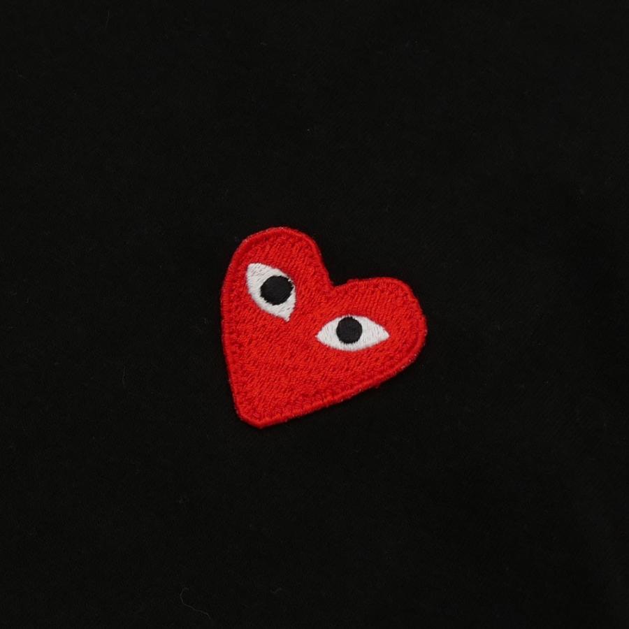 コムデギャルソン プレイ 新品 正規品 L heart RED ハート ブラック PLAY COMME des GARCONS 新品 プレイ コムデギャルソン RED HEART LS