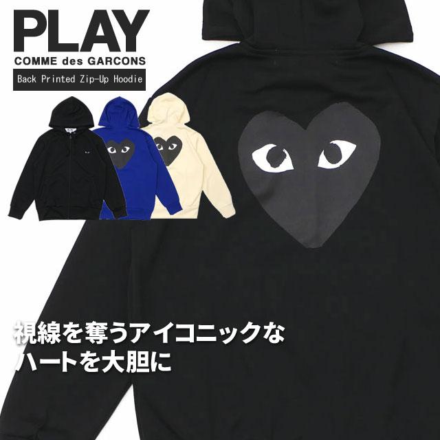 PLAY COMME des GARCONS 新品 プレイ コムデギャルソン Back Printed