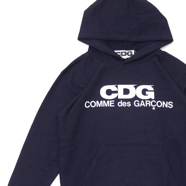 シーディージー CDG コムデギャルソン COMME des GARCONS LOGO HOODED SWEATSHIRT パーカー NAVY ネイビー 紺 メンズ 【新品】 211000596047 SWT/HOODY｜essense