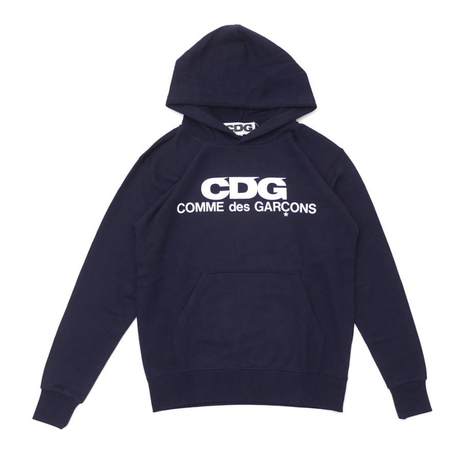 シーディージー CDG コムデギャルソン COMME des GARCONS LOGO HOODED SWEATSHIRT パーカー NAVY ネイビー 紺 メンズ 【新品】 211000596047 SWT/HOODY｜essense｜02