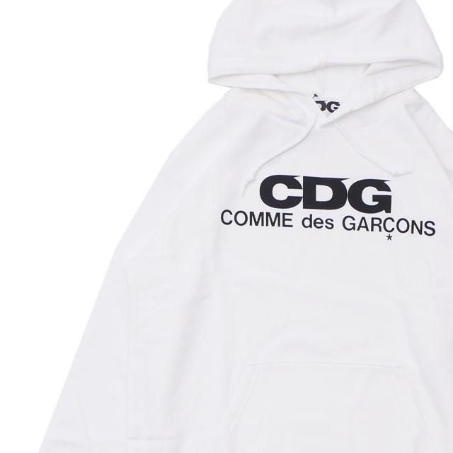 シーディージー CDG コムデギャルソン COMME des GARCONS LOGO HOODED SWEATSHIRT パーカー WHITE ホワイト 白 メンズ 【新品】 211000596060 SWT/HOODY｜essense