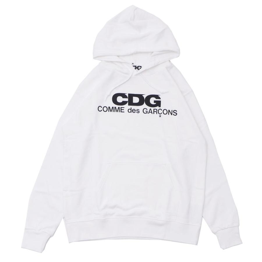 シーディージー CDG コムデギャルソン COMME des GARCONS LOGO HOODED SWEATSHIRT パーカー WHITE ホワイト 白 メンズ 【新品】 211000596060 SWT/HOODY｜essense｜02