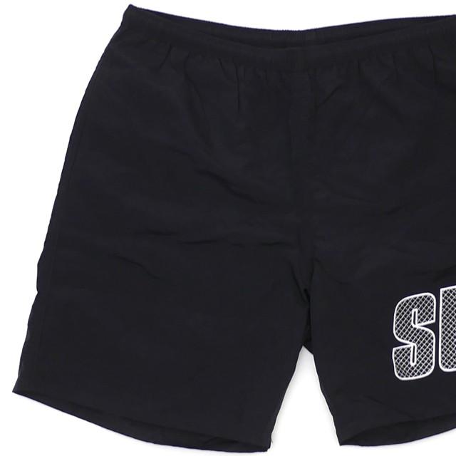 新品 シュプリーム SUPREME Water Applique Logo Short 黒 BLACK