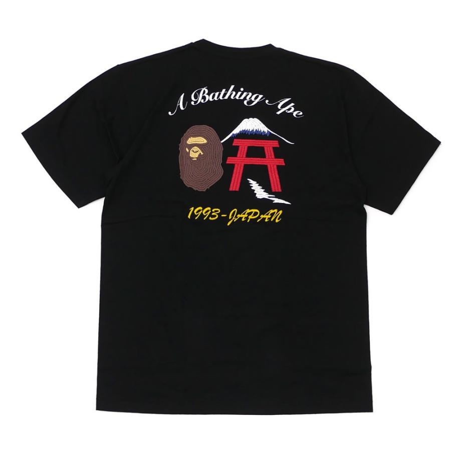 新品 エイプ A BATHING APE EMBROIDERY STYLE JAPAN CULTURE TEE Tシャツ BLACK ブラック 黒 1G30110081 200008470061 半袖Tシャツ｜essense｜03