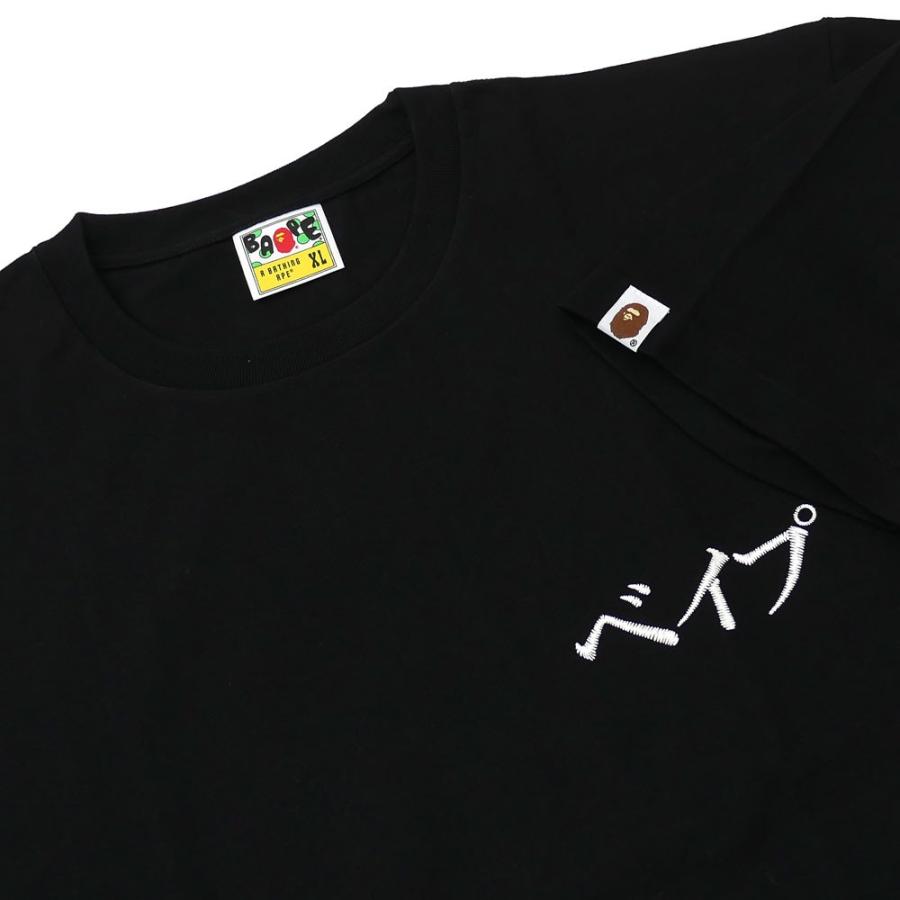 新品 エイプ A BATHING APE EMBROIDERY STYLE JAPAN CULTURE TEE Tシャツ BLACK ブラック 黒 1G30110081 200008470061 半袖Tシャツ｜essense｜04