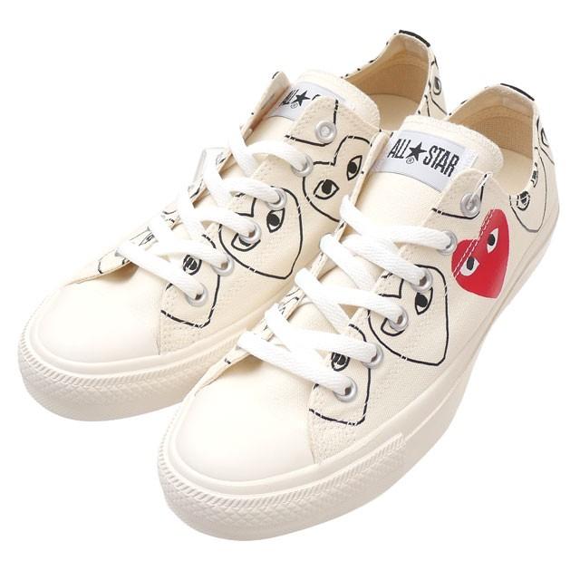 新品 プレイ コムデギャルソン PLAY COMME des GARCONS x コンバース CONVERSE ALL STAR OX PCDG WHITE ホワイト 白 291002701180 フットウェア｜essense