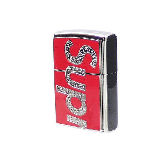 新品 シュプリーム SUPREME Swarovski Zippo ジッポ ライター RED 