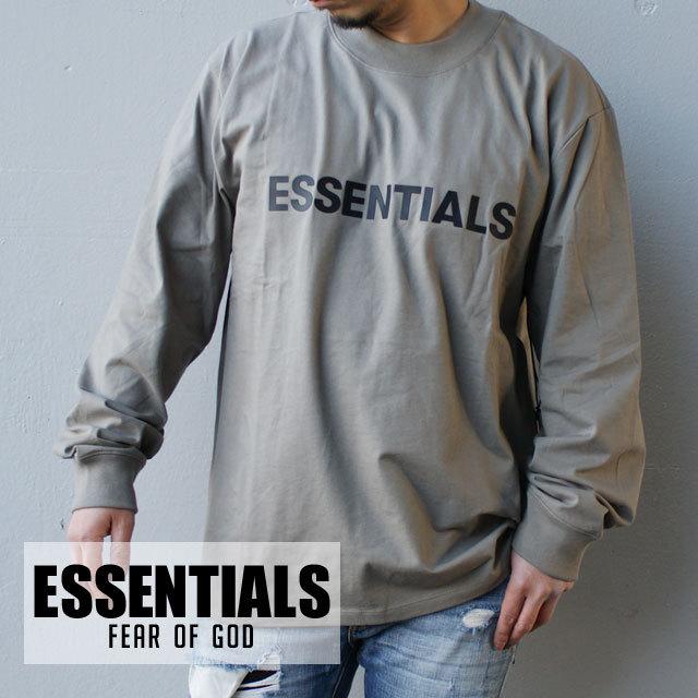 新品 エッセンシャルズ ESSENTIALS LOGO L/S TEE 長袖Tシャツ TAUPE