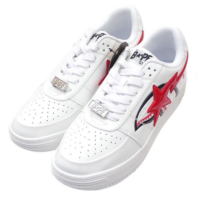 新品 エイプ A BATHING APE SHARK BAPE STA LOW シャーク ベイプスタ スニーカー WHITE ホワイト 白 1H30191012 291002774280 フットウェア｜essense